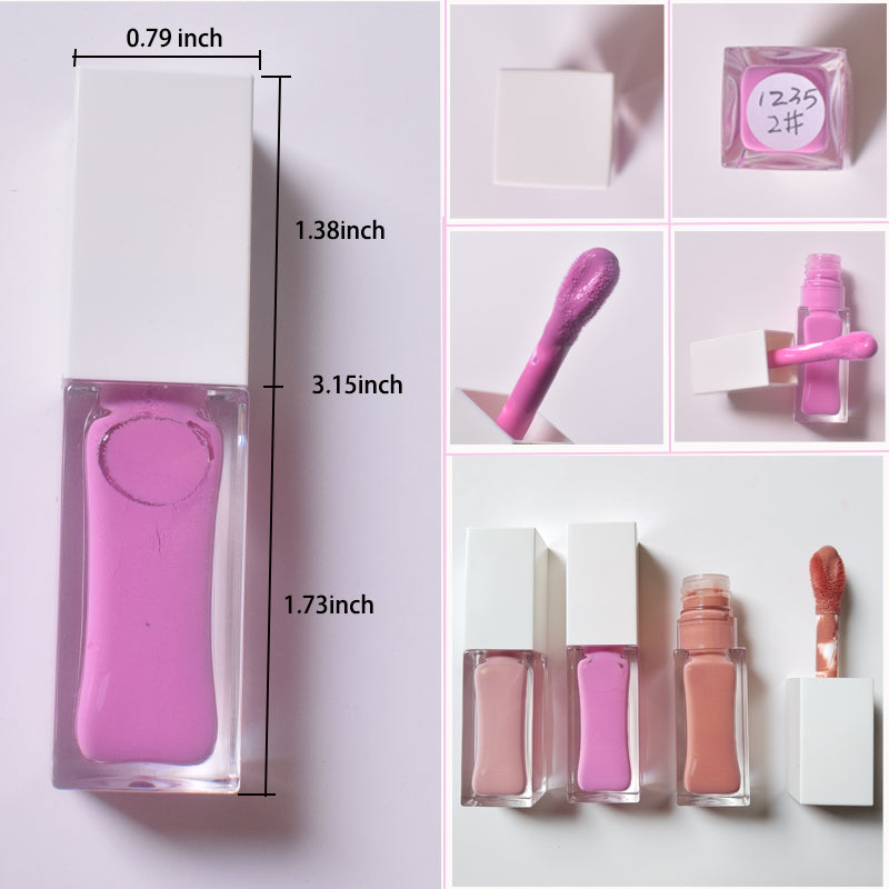 20 colors liquid blush MATTE &SHIMMER finished  clear tube with white cap.
