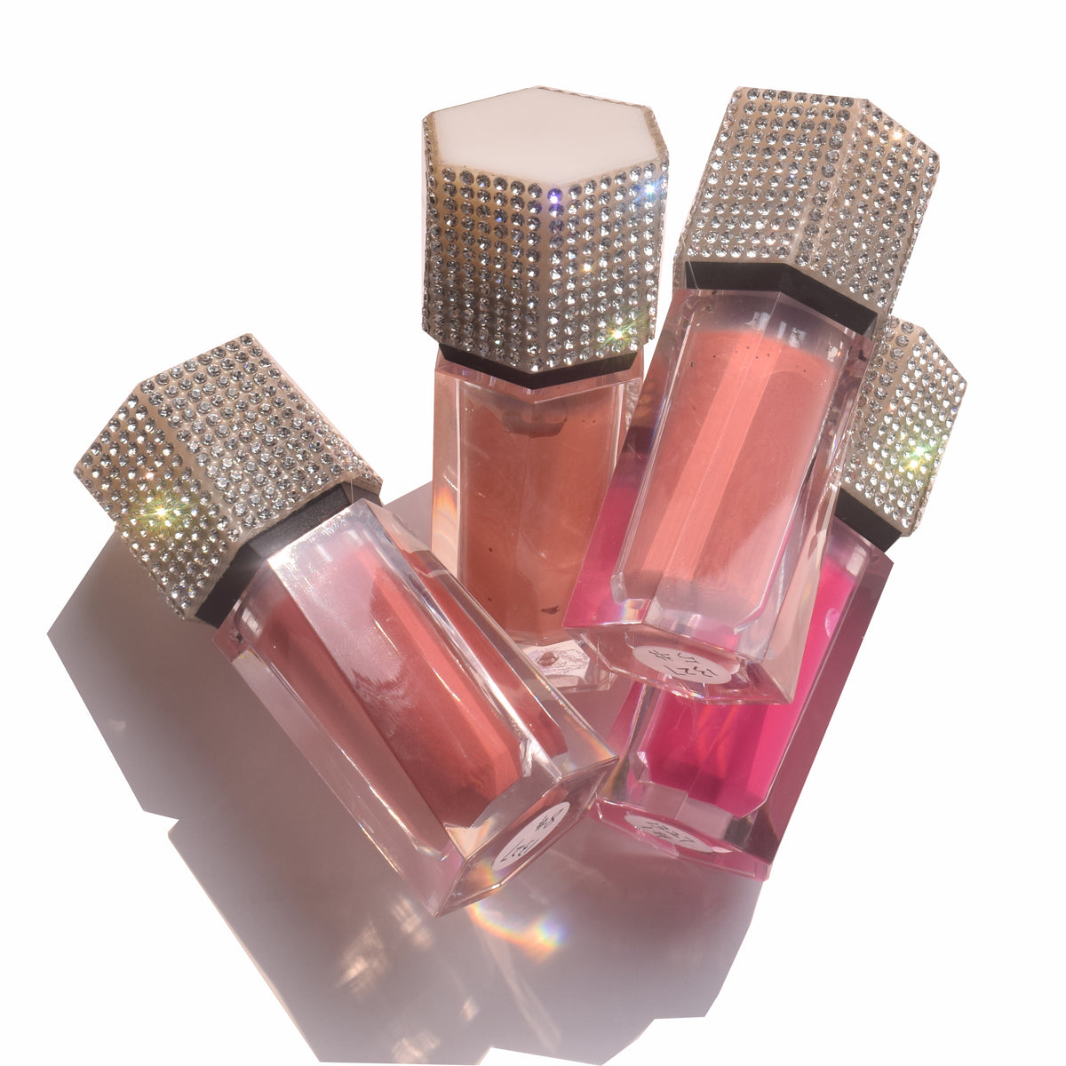 glitter cap tube fill with liquid blush 20 colors choose factory directly suppliy
