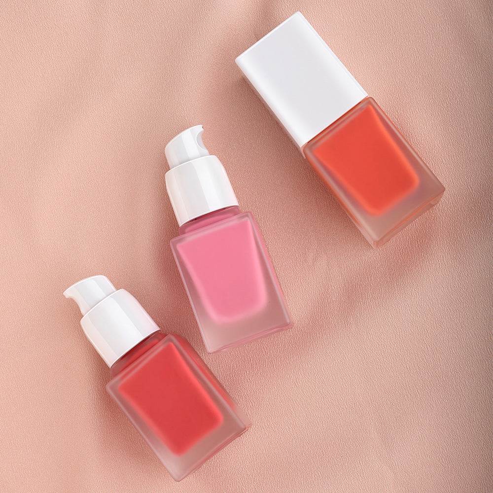 glass bottle  15ml liquid blush 20 color choice factory directly  supply face makeup blusher