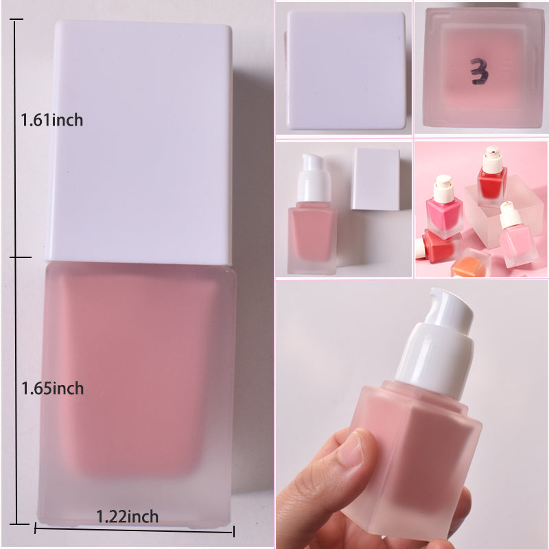 glass bottle  15ml liquid blush 20 color choice factory directly  supply face makeup blusher