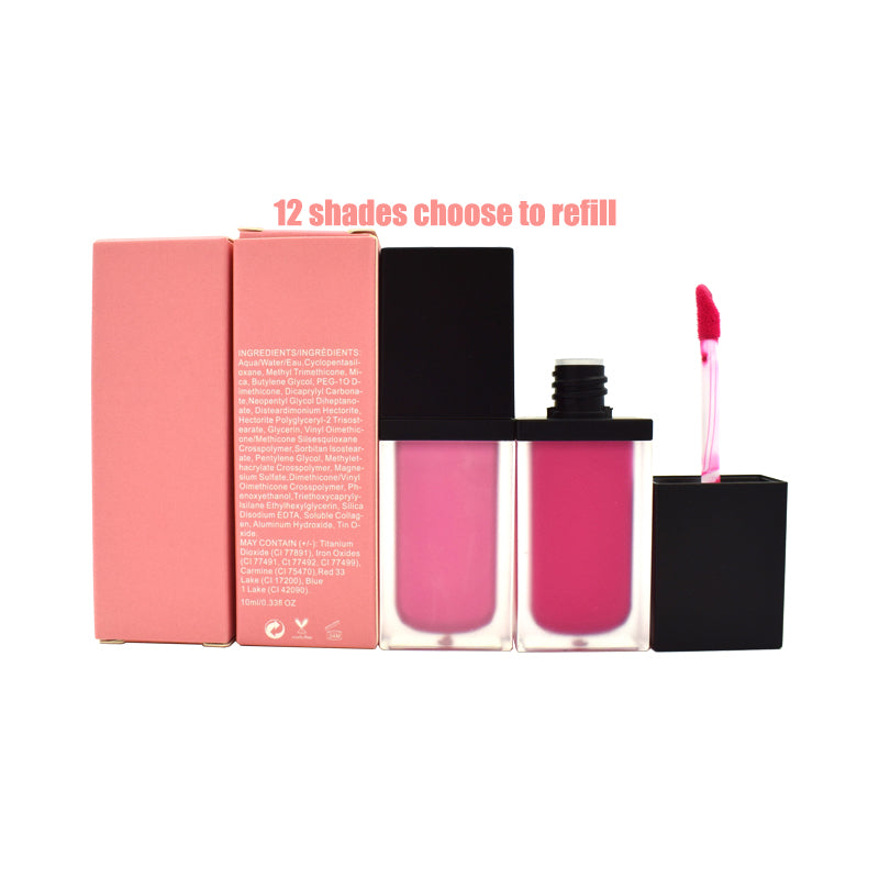 liquid blush colors matte finished 20 color choice blusher private label  MOQ 20pcs to start your brand