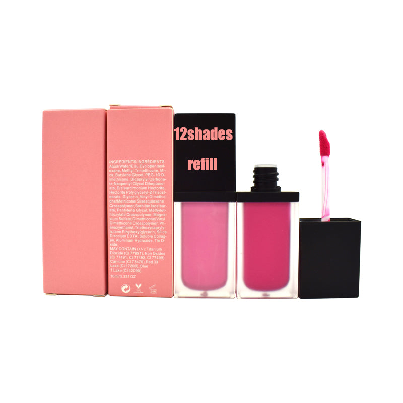 liquid blush colors matte finished 20 color choice blusher private label  MOQ 20pcs to start your brand