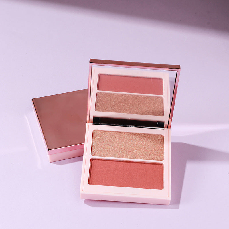 BLS03  two colors palette with mirror 4 color choice ,matte and shimmer fixture . with your logo print