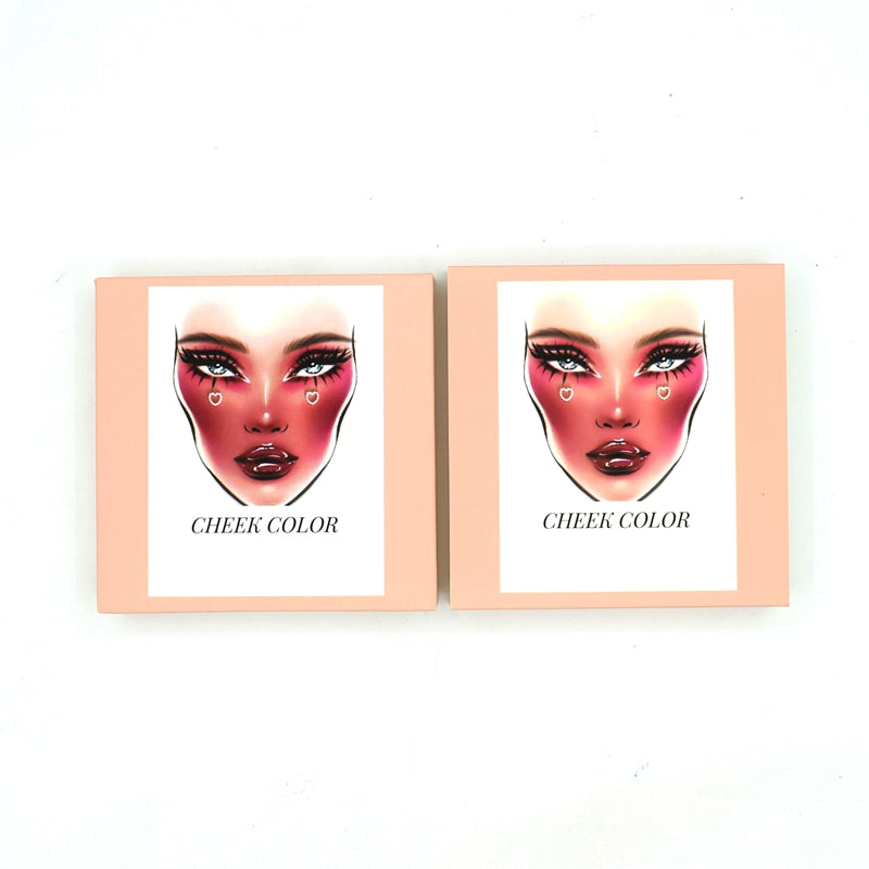 BLS04 4 color pressed powder blush paper palette factory directly supply
