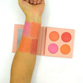 BLS04 4 color pressed powder blush paper palette factory directly supply