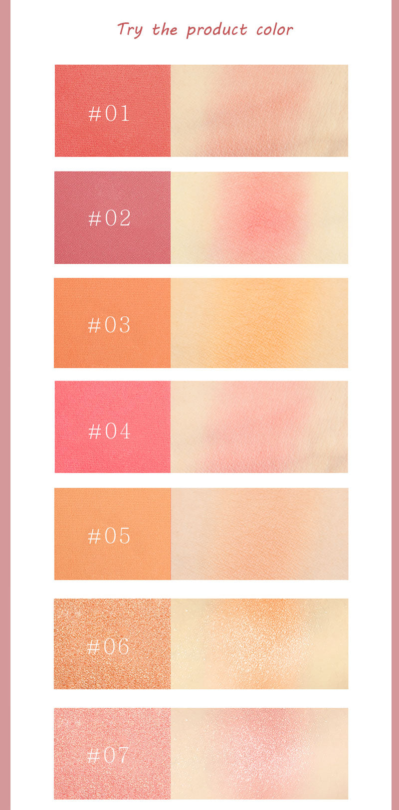 BLS07 single pressed  blush sweat light 10 color choice accept your logo print directly factory supply