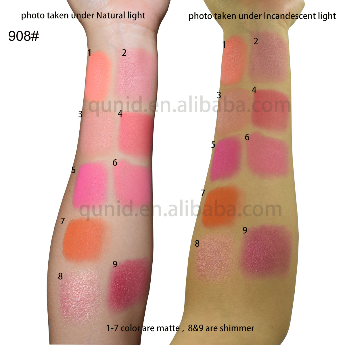 BLS10 MOQ 50pcs palette for 3 hole ,4 hole,6 hole,9 hole mixture color blush DIY palette factory directly supply
