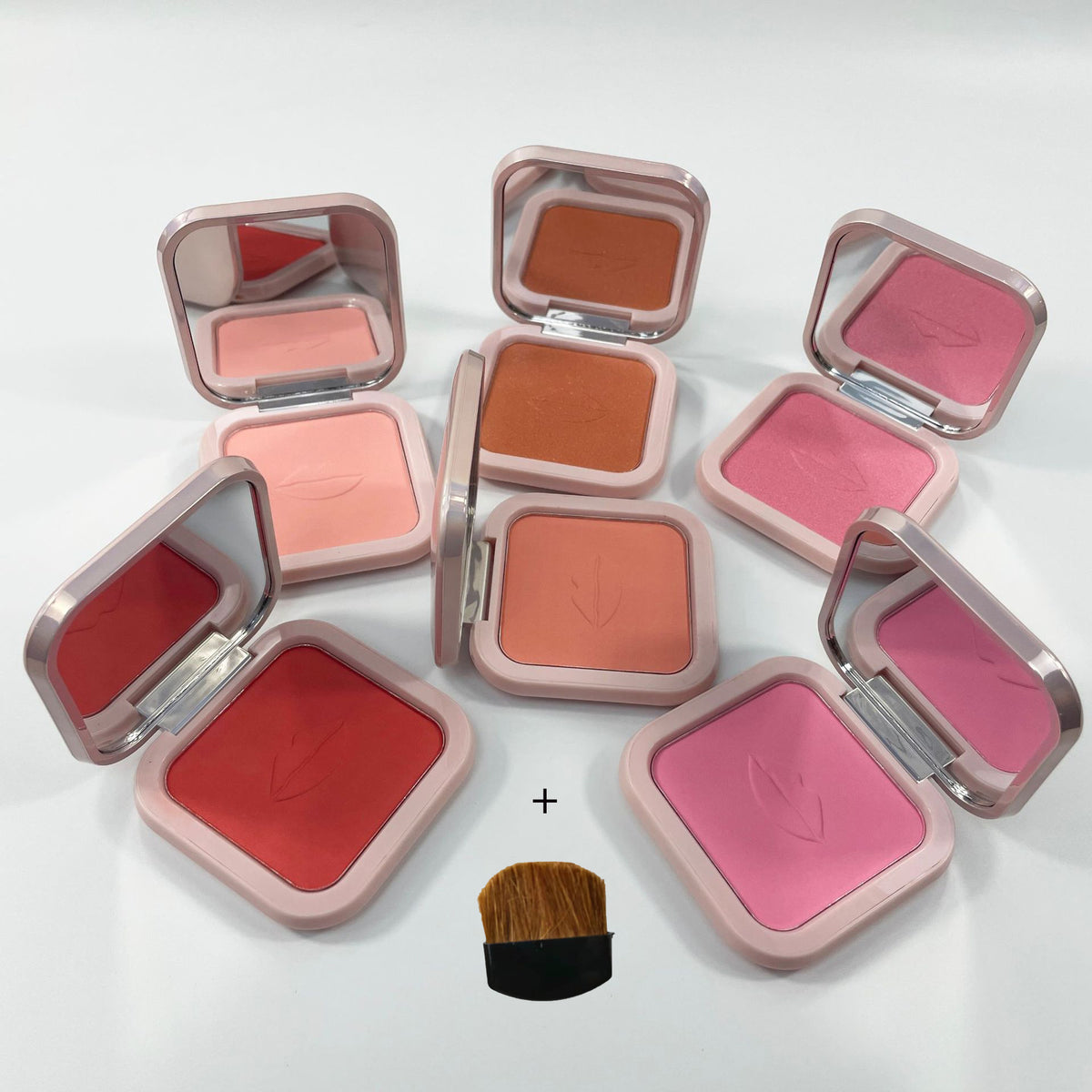 BLS11 MOQ 50pcs single pressed blush hell-colored outer case face makeup blusher 6 colors