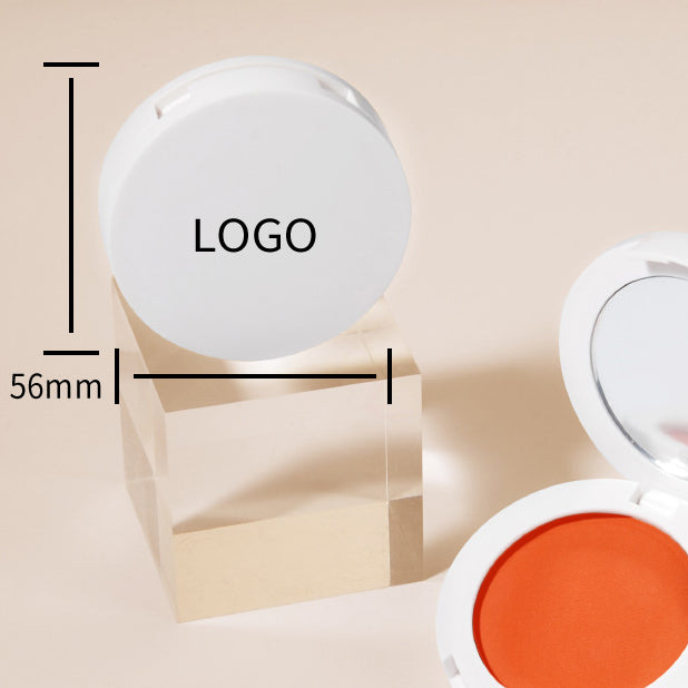 BLS12 MOQ 50pcs  12 color choice matte shimmer pressed blush white case face makeup blusher