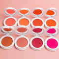 BLS15  MOQ50pcs  12color choice white case pressed blush single face makeup blusher