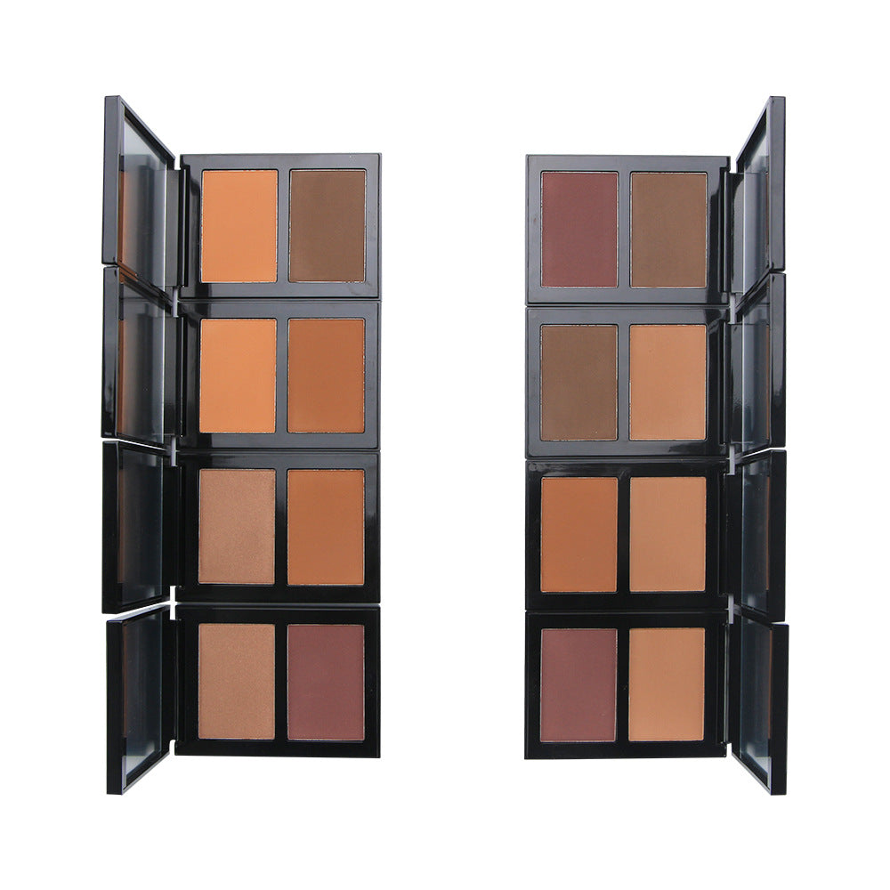 BLS21 MOQ50pcs dual layer palette blush highlighter bronze with mirror 14 color choice