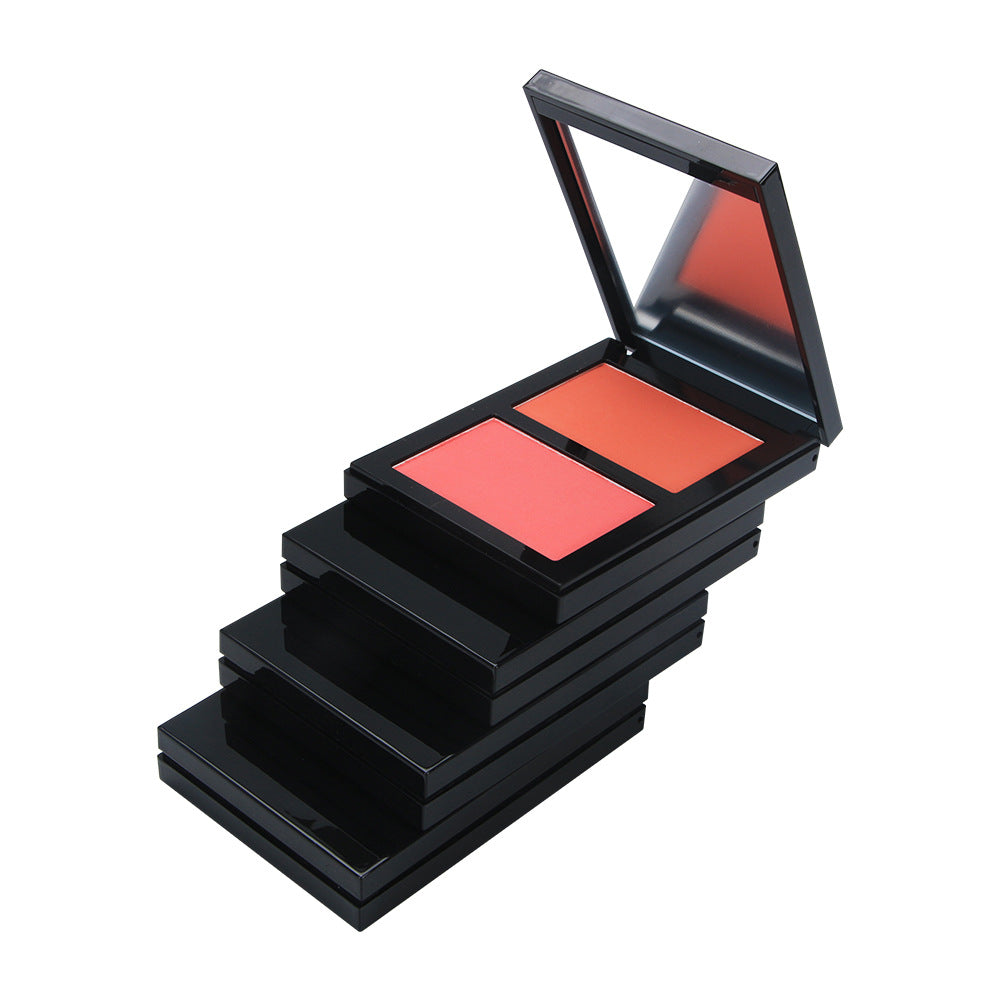 BLS21 MOQ50pcs dual layer palette blush highlighter bronze with mirror 14 color choice