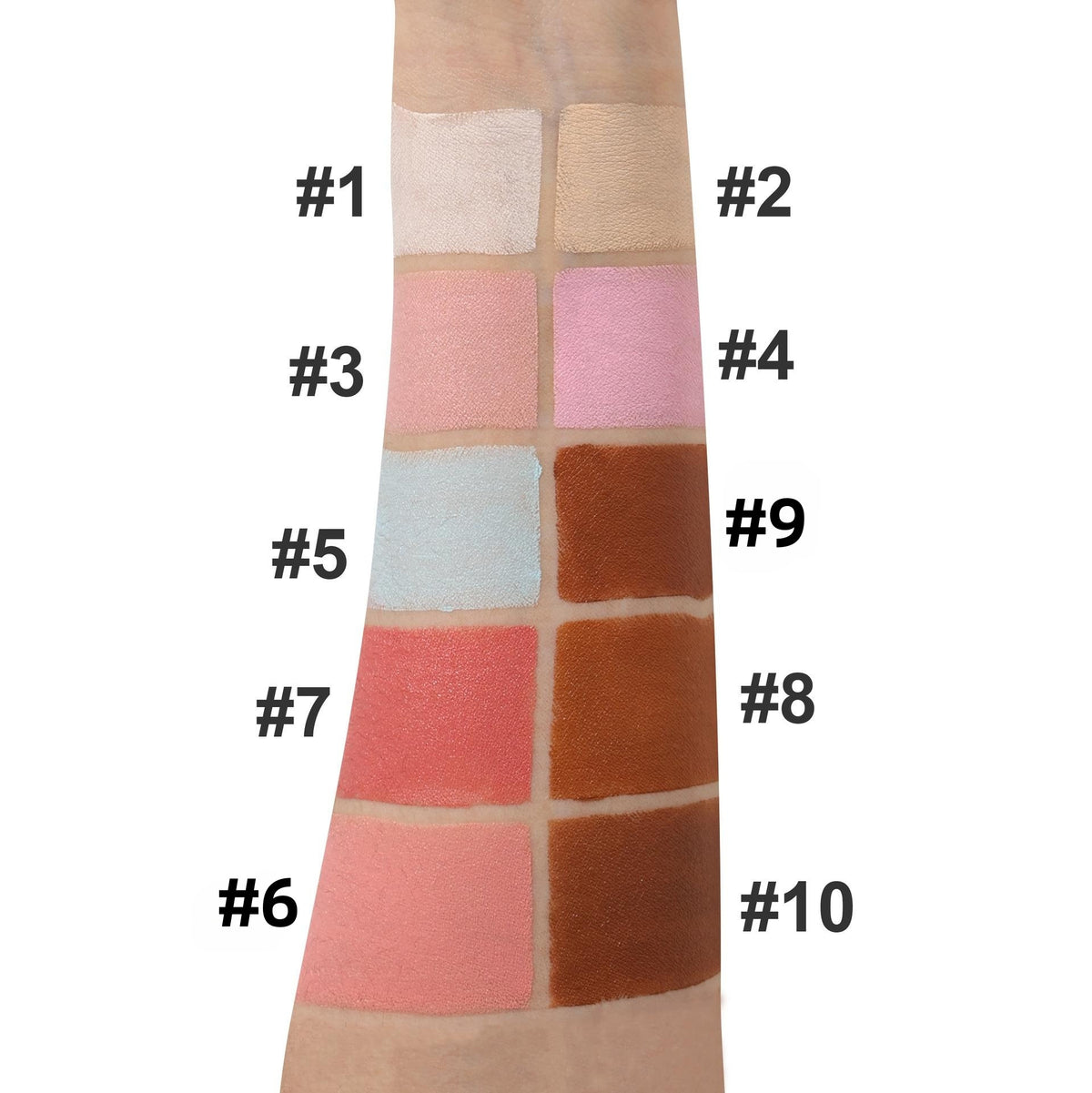BLS22  MOQ50pcs 10 color broze blush stick cream blusher factory directly supply