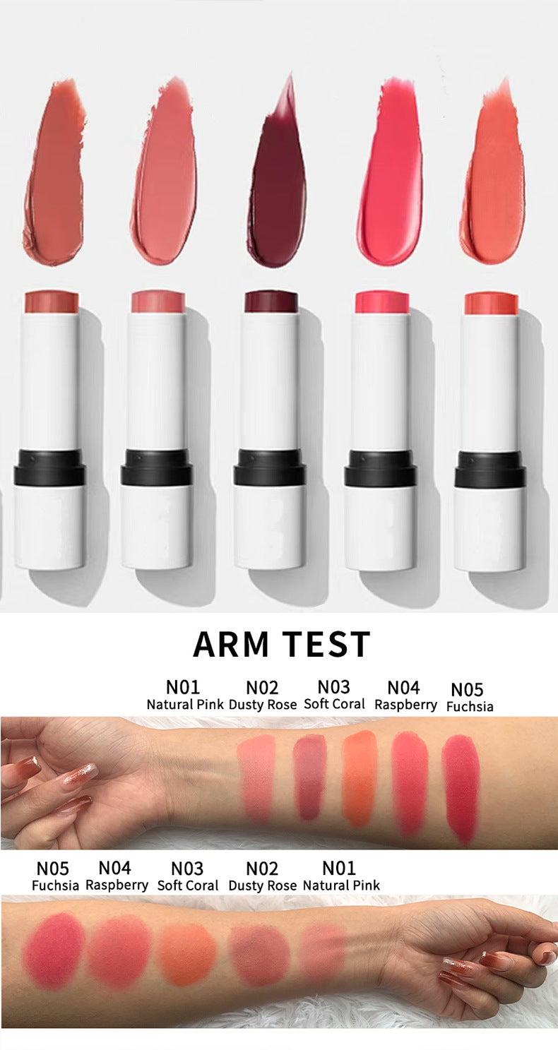 BLS28 MOQ50pcs  5 colors choice blush dual head with brush private label blusher factory supply