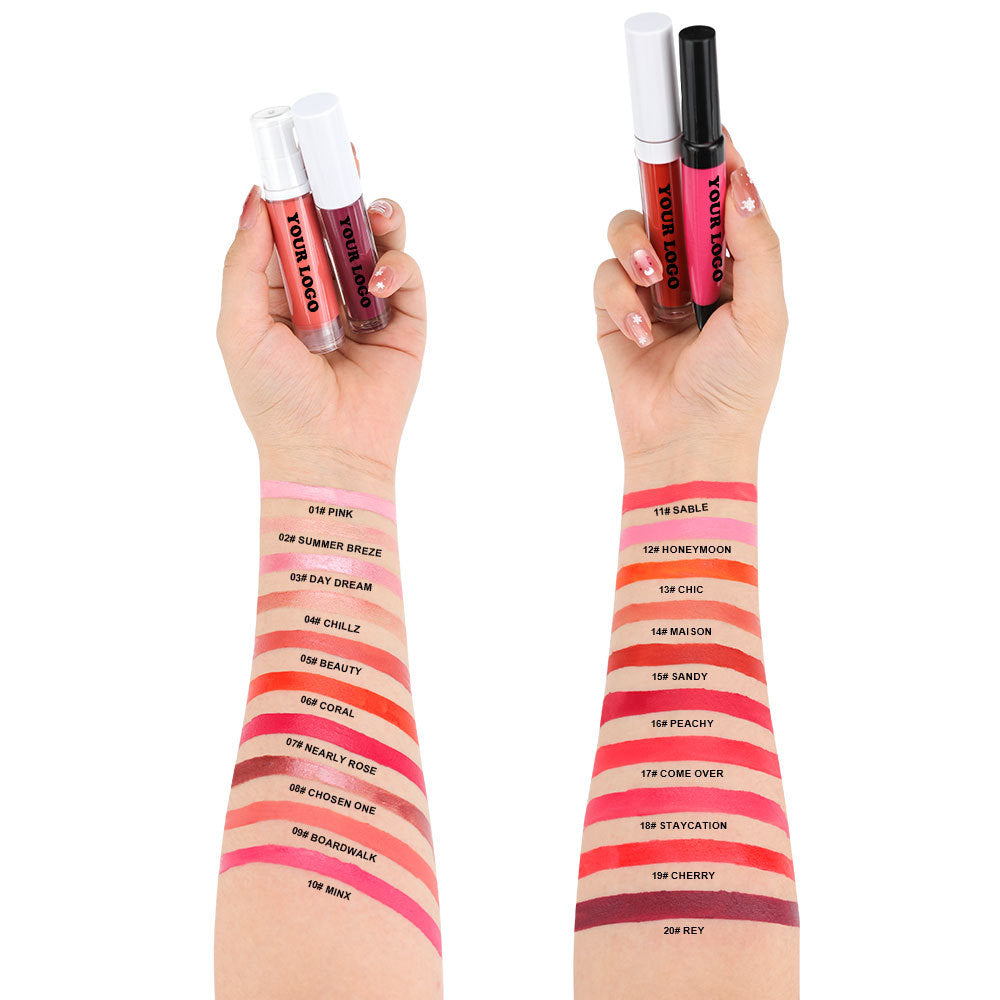 BLS30 MOQ 50pcs 20 color choice liquid blush in round tube private label blusher factory supply