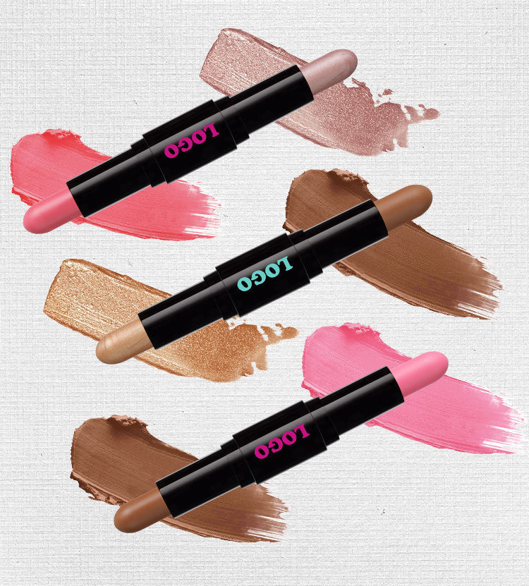 BLS32 MOQ50pcs 3color choice highlight bronze blush stick private label blusher factory directly supply