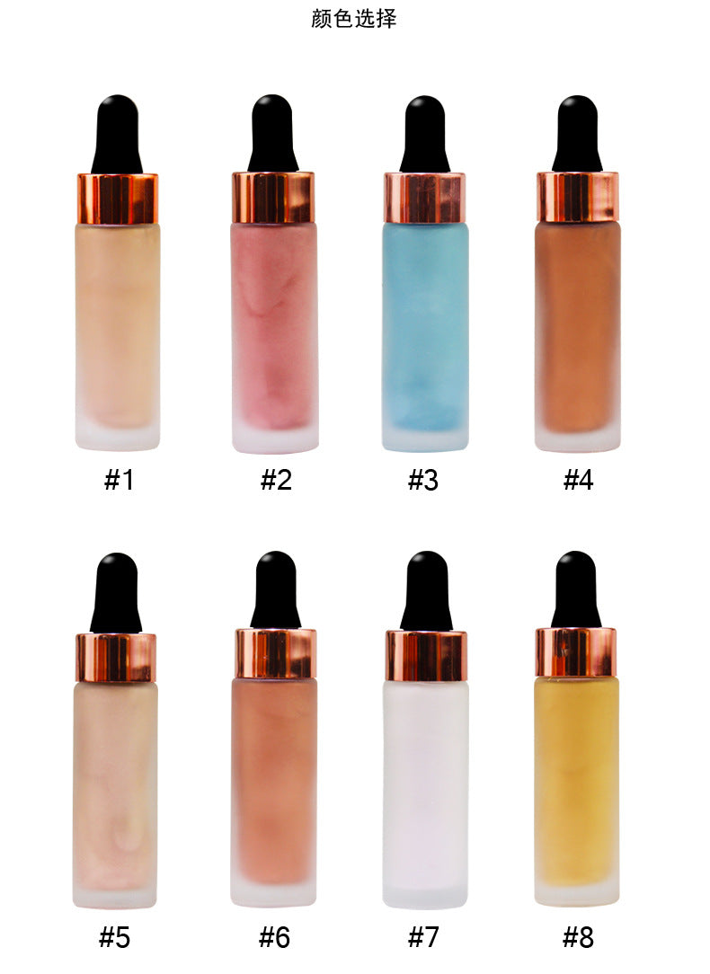 HLR02 8 color liquid highlight face makeup highlighter glitter