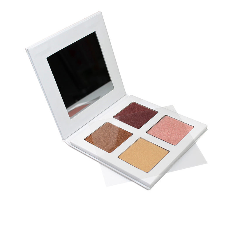 HLR08  4 colors paper palette highlights customzied highlighter face makeup