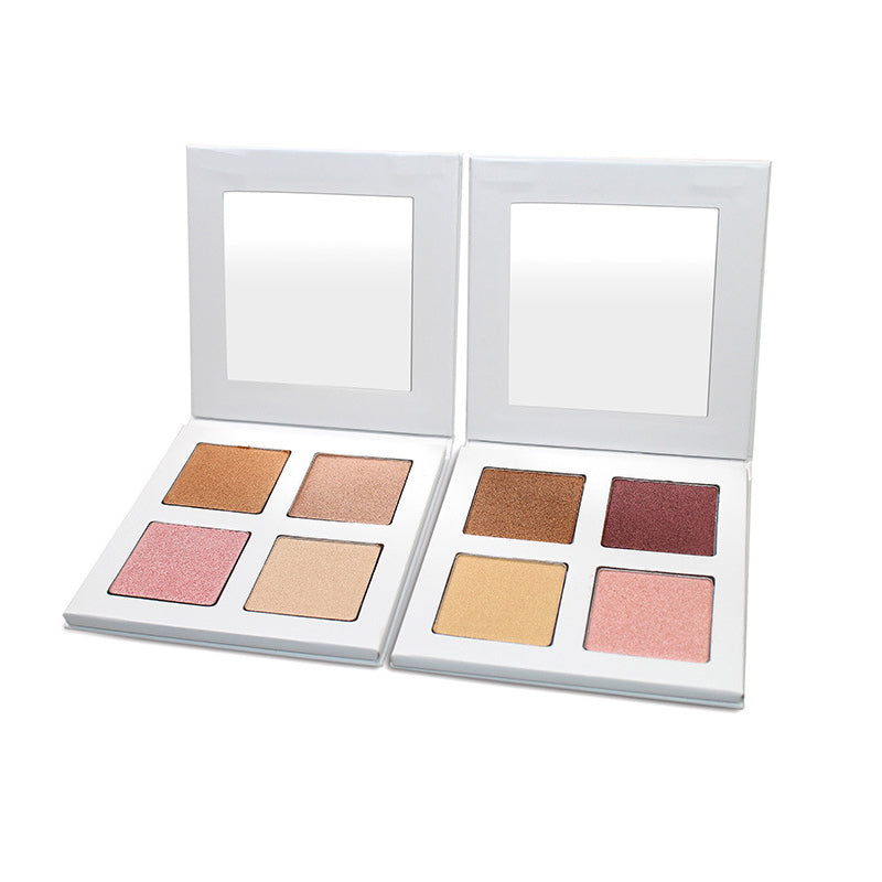 HLR08  4 colors paper palette highlights customzied highlighter face makeup