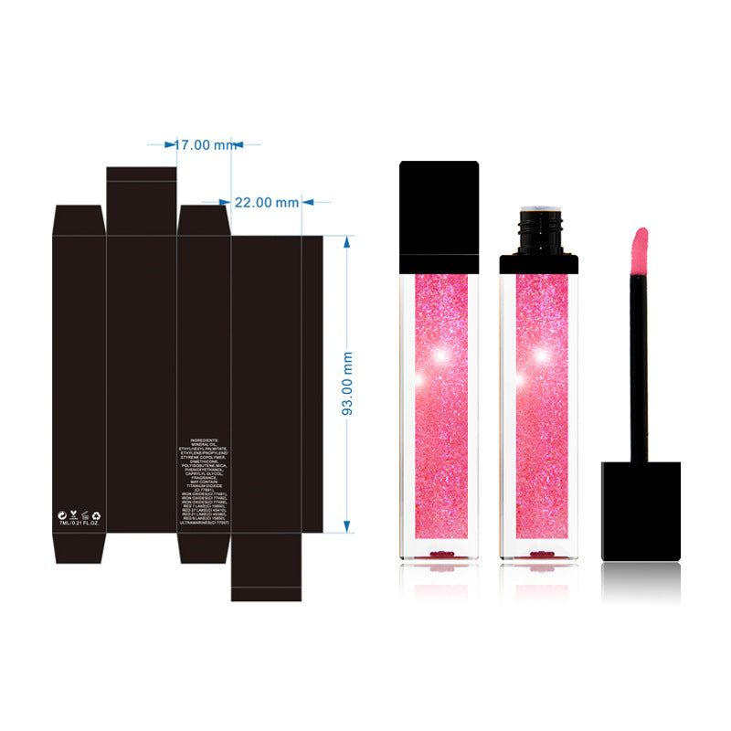 LPG01  MOQ50 11 color  bright and glitter lipgloss clear tube stock model .
