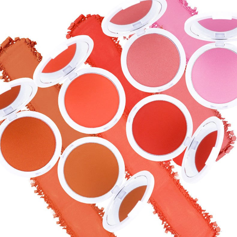 BLS29 MOQ 50pcs 24 color choice pressed powder round clear case private label factory directly supply
