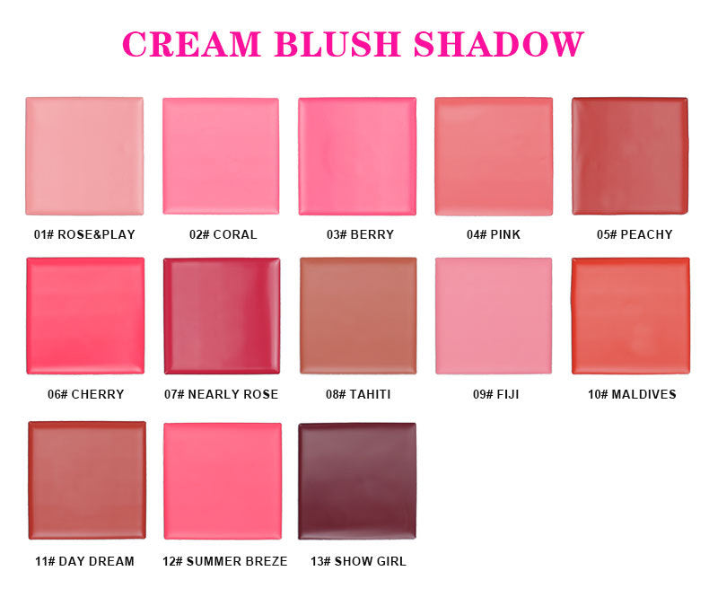 BLS23 MOQ50pcs 35 color choice highligther bronze blush cream factory directly supply