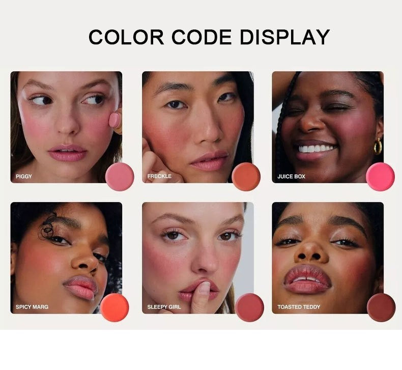 BLS31 MOQ 50pcs pocket blush stick 6 colors cream blusher factory directly supply
